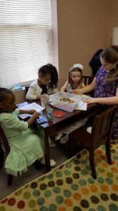 Easter Sunday coloring with Heather