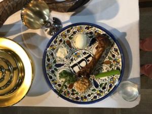 Seder Meal from above shot
