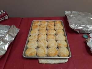 First Responders breakfast, homemade biscuits yum