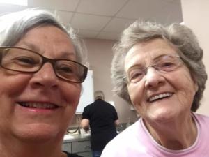 First Responders kitchen pic of Debbie V. and Carol C.