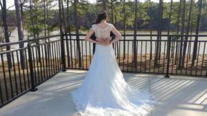 Wedding Kris and Tylie with lake in background