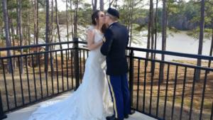 Wedding Kristopher and Tylie kissing