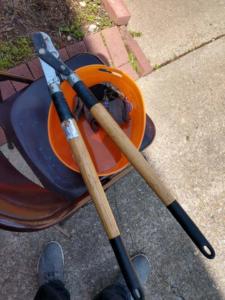 Youth cleanup wheel barrow and tools